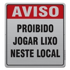 AL - 2016 - AVISO PROIBIDO COLOCAR LIXO