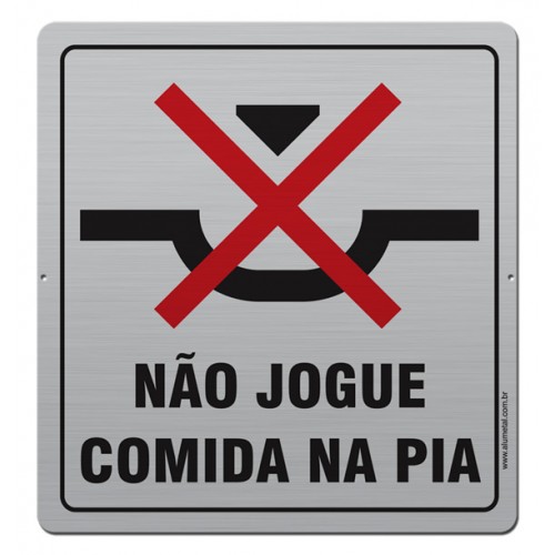 Placa - Jogue o Lixo na Lixeira