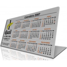 Calendário 4 em alumínio impresso - DOBRA EM FORMATO "L"