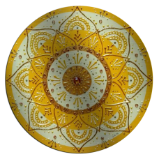 Mandala decorativa em alumínio impresso - Ø28,5cm