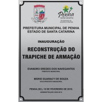 Placa de inauguração 3 - alumínio