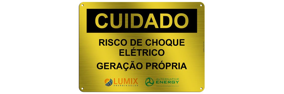 Placa de Identificação - Risco de choque elétrico